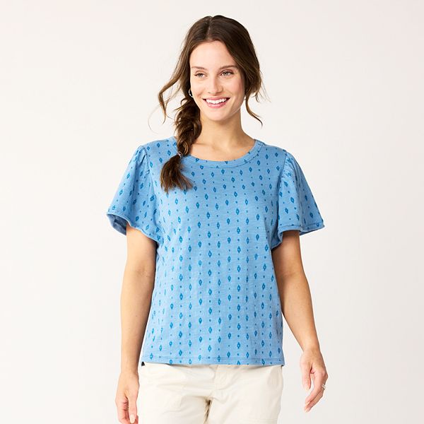 Women's Sonoma Goods For Life® Seamed Flutter Sleeve Top