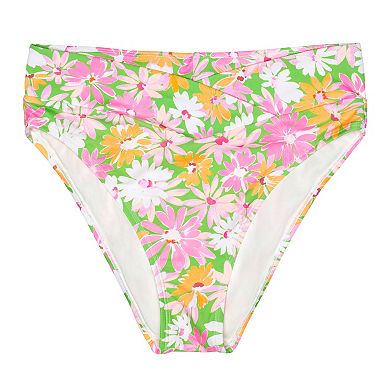 Juniors' Ninety-Nine Degrees° High-Waist Cheeky Swim Bottoms