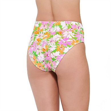Juniors' Ninety-Nine Degrees° High-Waist Cheeky Swim Bottoms