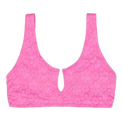 Juniors' Ninety-Nine Degrees° V-Neck Bralette Swim Top