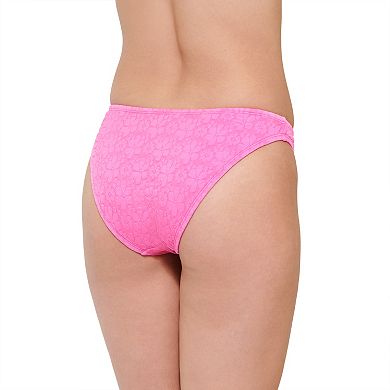 Juniors' Ninety-Nine Degrees° High Leg V-Hem Cheeky Swim Bottoms