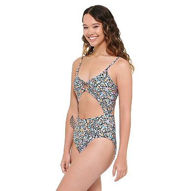 Juniors' Ninety-Nine Degrees° O-Ring MonokiniOne-Piece Swimsuit