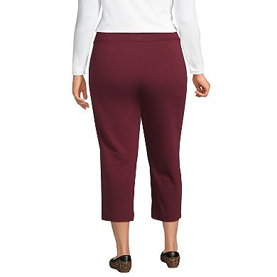 Plus Size Lands' End Starfish Mid-Rise Elastic-Waist Pull-On Crop Pants
