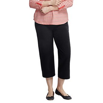 Plus Size Lands' End Starfish Mid-Rise Elastic-Waist Pull-On Crop Pants