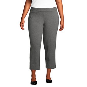 Plus Size Lands' End Starfish Mid-Rise Elastic-Waist Pull-On Crop Pants