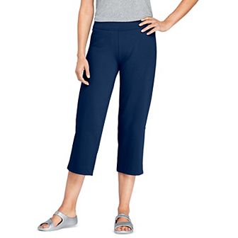 Plus Size Lands' End Starfish Mid-Rise Elastic-Waist Pull-On Crop Pants