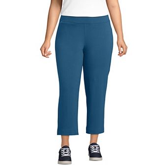 Plus Size Lands' End Starfish Mid-Rise Elastic-Waist Pull-On Crop Pants