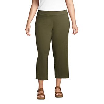 Plus Size Lands' End Starfish Mid-Rise Elastic-Waist Pull-On Crop Pants