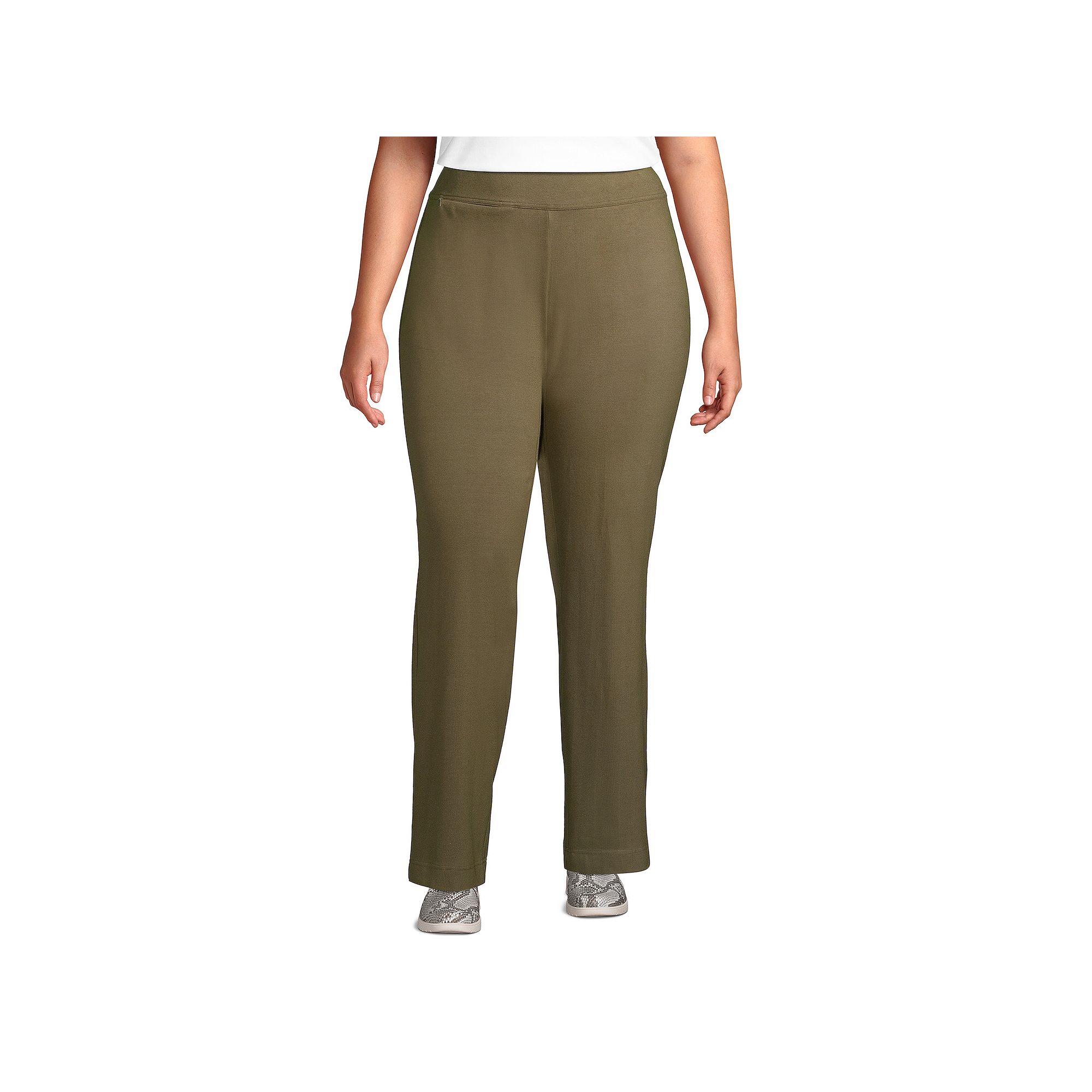 Plus Size Lands End Starfish Pull-On Straight-Leg Pants, Womens, Size: 1X