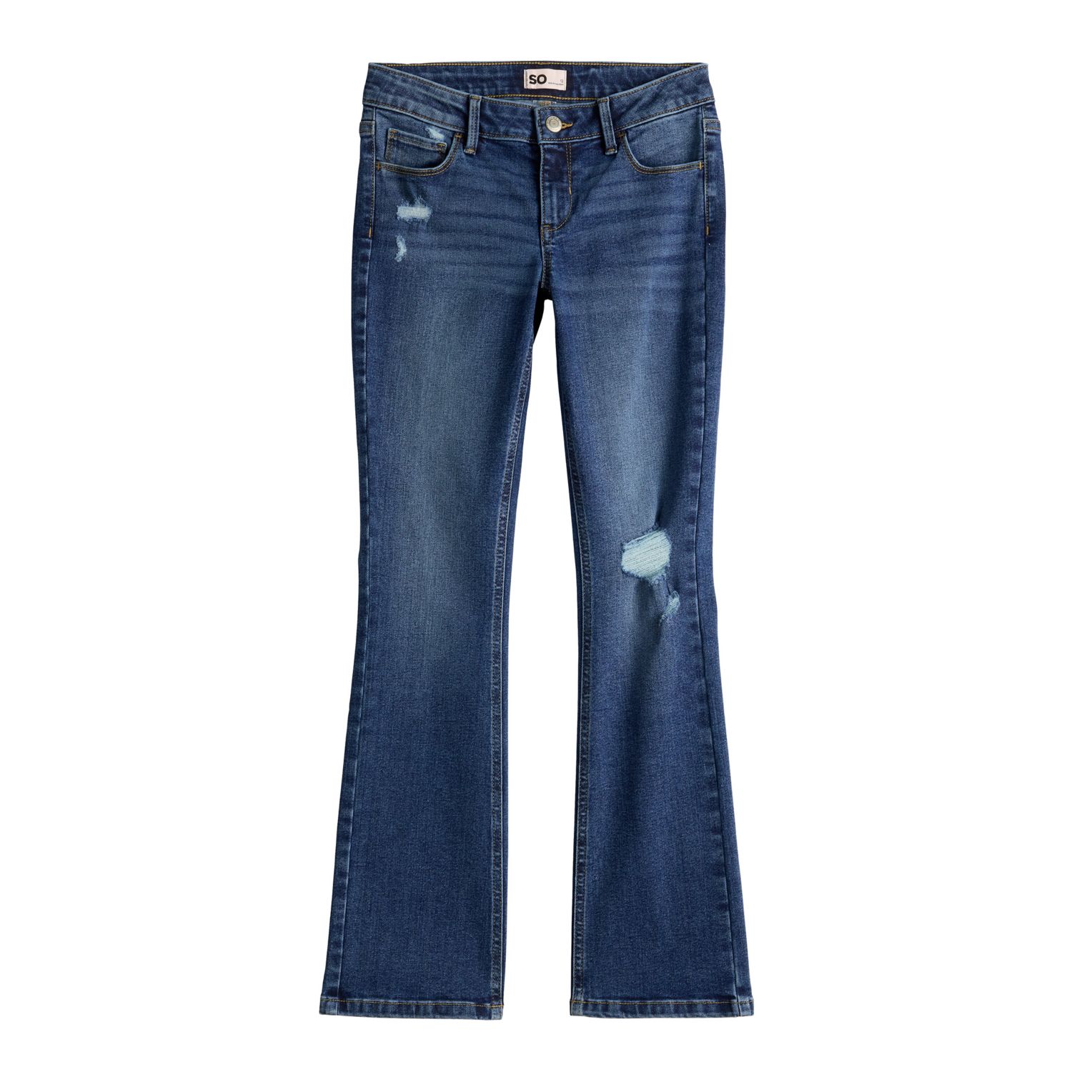 Girls 6 20 SO Favorite Boot Cut Jeans In Regular Plus   5612133 Dark Wash