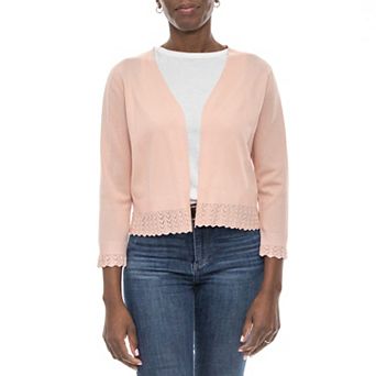 Women's Nina Leonard Pointelle-Trim Bolero