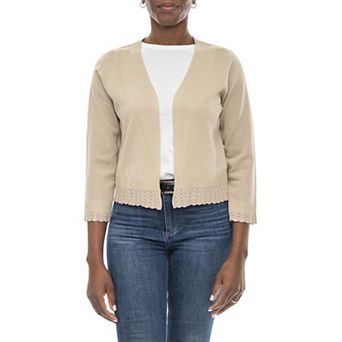 Women's Nina Leonard Pointelle-Trim Bolero
