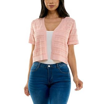 Women's Nina Leonard Novelty Stitch Bolero Jacket