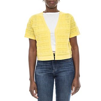 Women's Nina Leonard Novelty Stitch Bolero Jacket