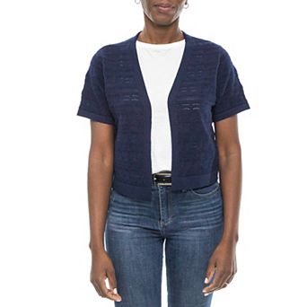 Women's Nina Leonard Novelty Stitch Bolero Jacket