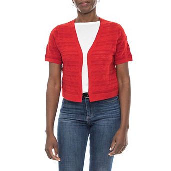 Women's Nina Leonard Novelty Stitch Bolero Jacket