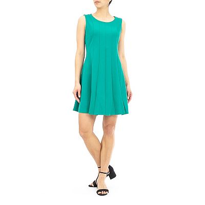Women's Nina Leonard Pleated Sheath Dress, Size: Medium, Kelly Green