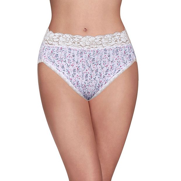 Women s Vanity Fair Flattering Lace Hi Cut Panty 13280
