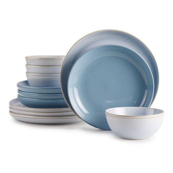 Corelle Stoneware 12-pc. Nordic Blue Dinnerware Set