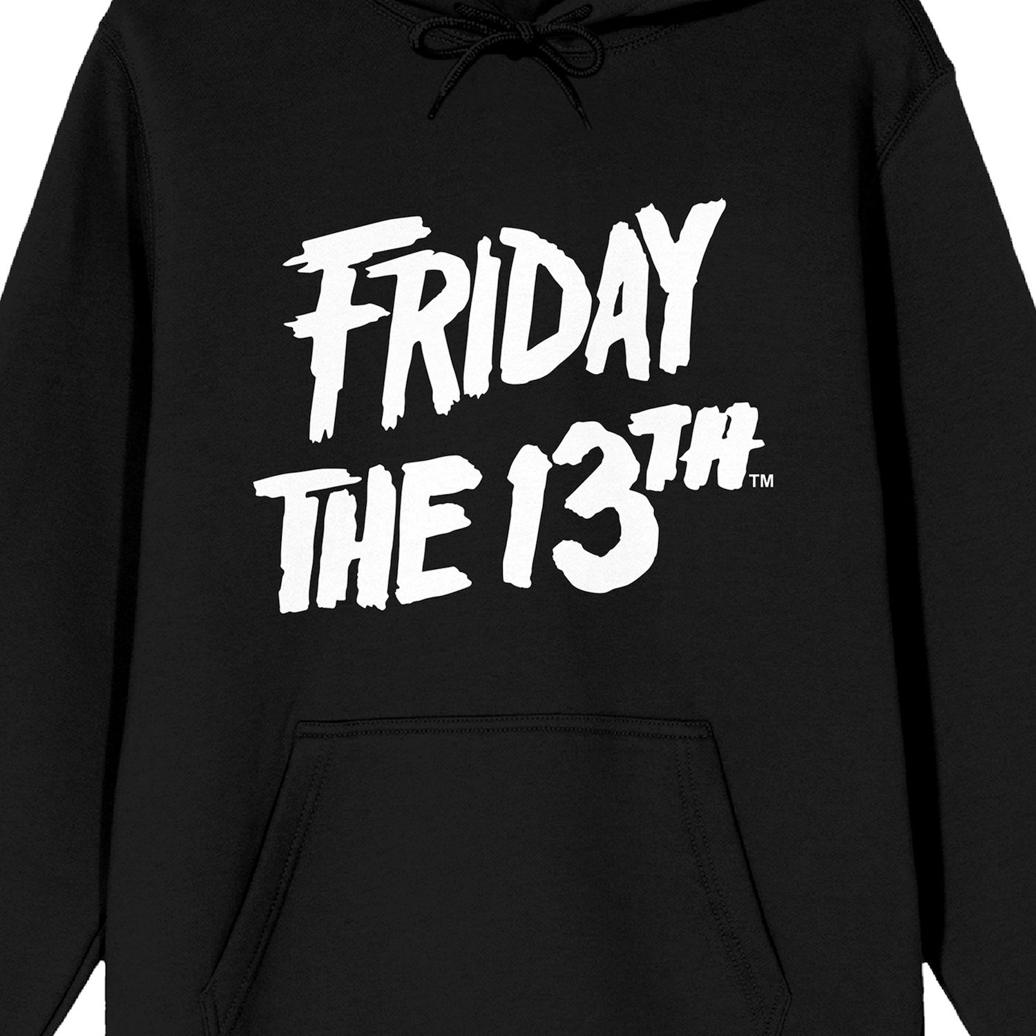 Felpa Con Cappuccio Ufficiale Friday The 13th – Logo Block – Taglie Forti (3XL-5XL) – Nero - 5