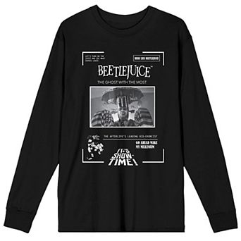 Men's Beetlejuice It's Show Time Ghost Long Sleeve Tee