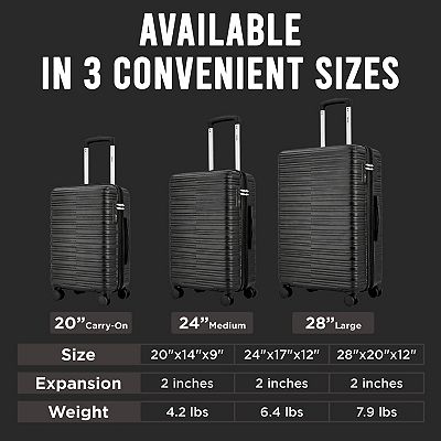 IZOD Lightweight Expandable 3-pc. ABS Spinner Luggage Set
