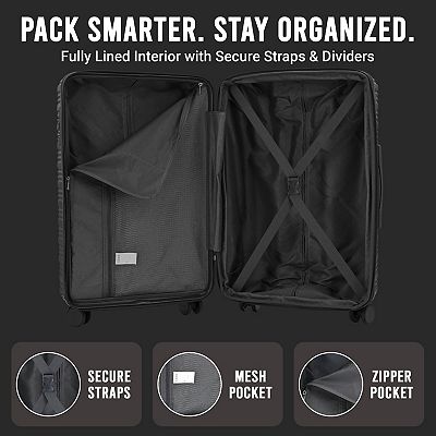 IZOD Lightweight Expandable 3-pc. ABS Spinner Luggage Set