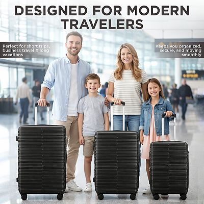 IZOD Lightweight Expandable 3-pc. ABS Spinner Luggage Set