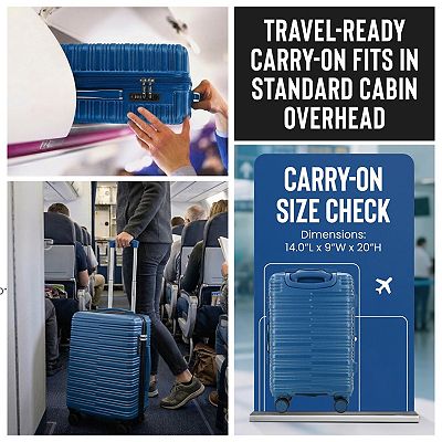 IZOD Lightweight Expandable 3-pc. ABS Spinner Luggage Set