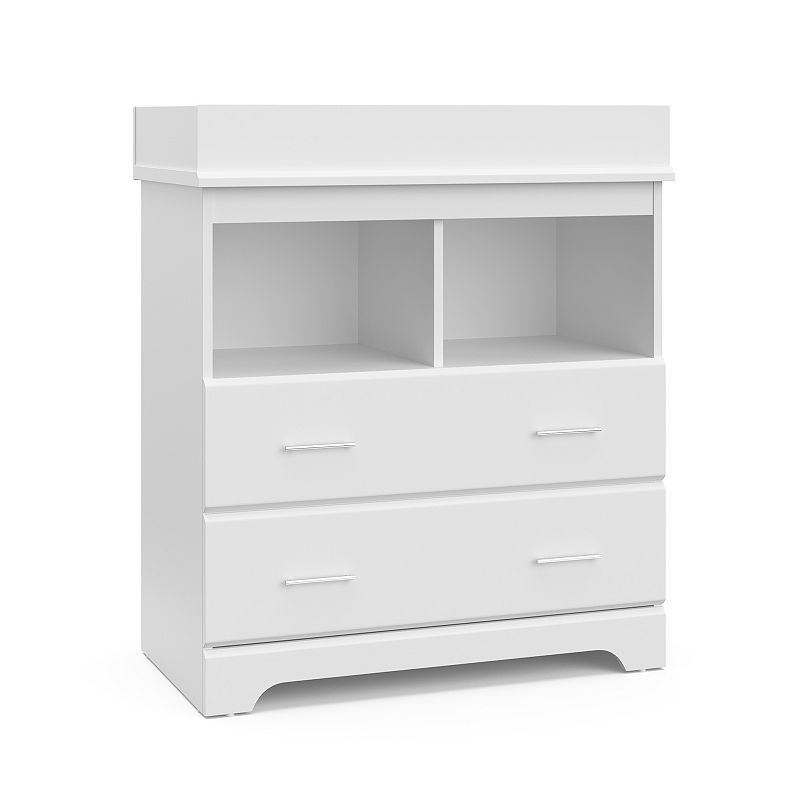 Storkcraft Brookside 2-Drawer Dresser with Changing Topper - White