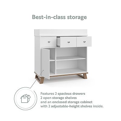 storkcraft modern 2 drawer changing table dresser Storkcraft - Brookside 2 Drawer Changing Chest
