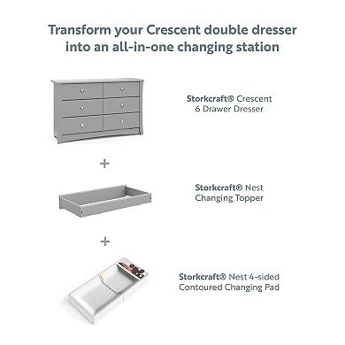 Storkcraft Crescent 6-Drawer Double Dresser