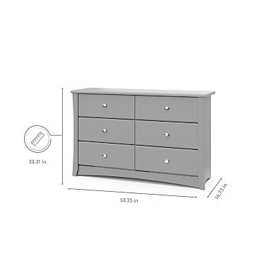 Storkcraft Crescent 6-Drawer Double Dresser
