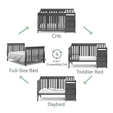 Storkcraft Portofino 4-in-1 Convertible Crib and Changer