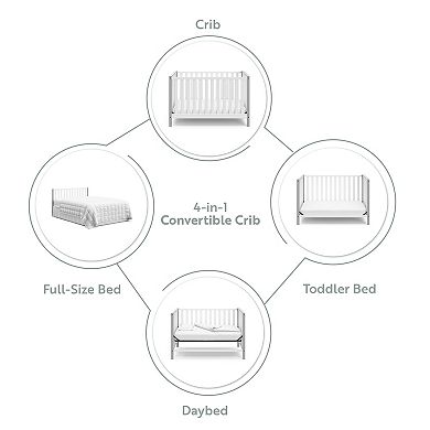 Storkcraft Modern Pacific 4-In-1 Convertible Crib