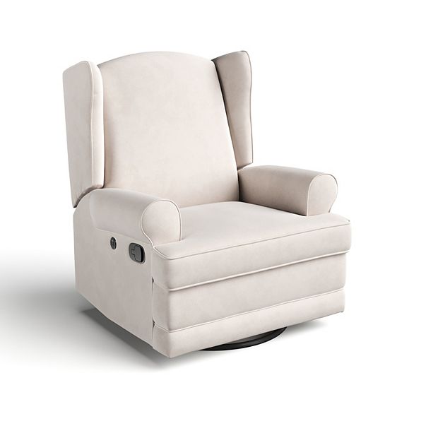 Storkcraft Serenity Wingback Upholstered Recliner Glider