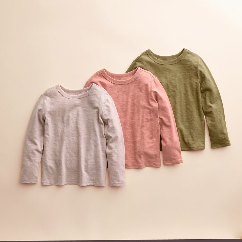 Baby & Toddler Little Co. by Lauren Conrad Organic 3-Pack Long Sleeve Tees,