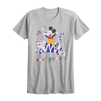 Disney's Mickey Mouse Classic Don't Give Up! Riding Tiger Men's Tee
