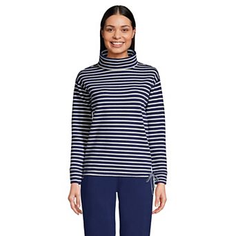 Women's Lands' End Long Sleeve Funnelneck Waffle Top