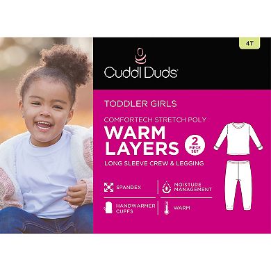 Toddler Girls Cuddl Duds® Unicorns Comfortech Stretch Poly 2-Piece Base Layer Set
