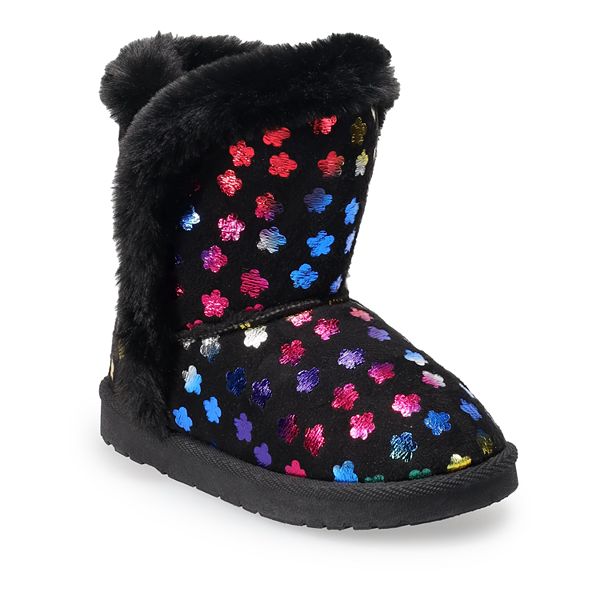 Olivia Miller Girls' Flower Slipper Boots