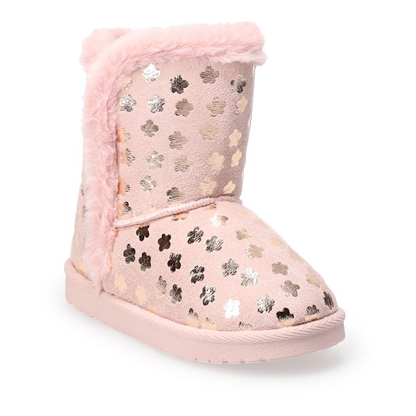 Olivia Miller Girls' Flower Slipper Boots