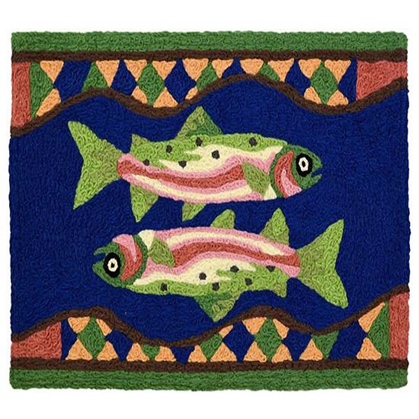 Home Comfort Rugs 20" x 30" Rectangle Trout Couple Polyester Accent Rug