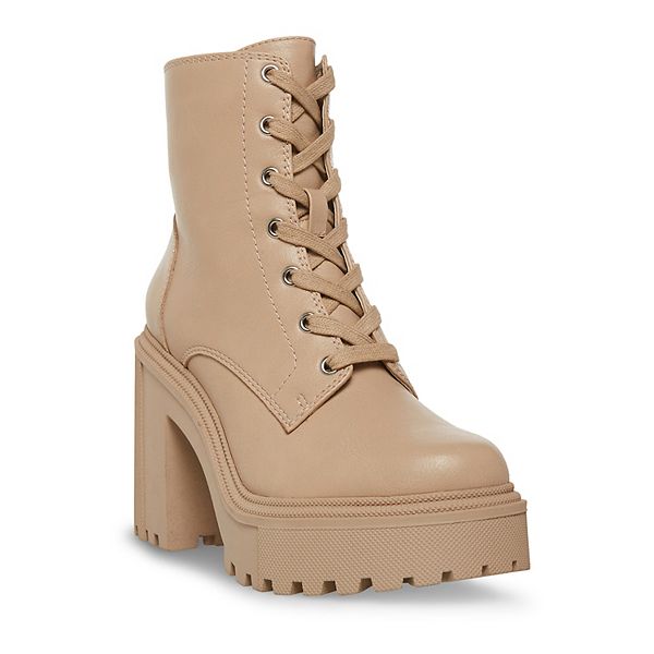 madden girl Rover Putty Women's Block Heel Boots Putty (7.5 MED) BrickSeek