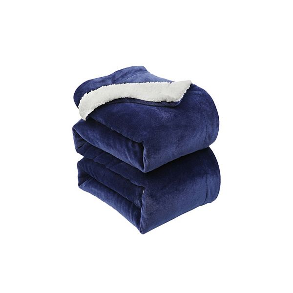 L'baiet Modern Sherpa Queen Blanket 90"x90" 100 Polyester, Fluffy