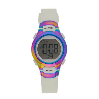 Armitron Pro Sport Men's EL LCD Multicolored Digital Chronograph Watch - 45-7012RBW