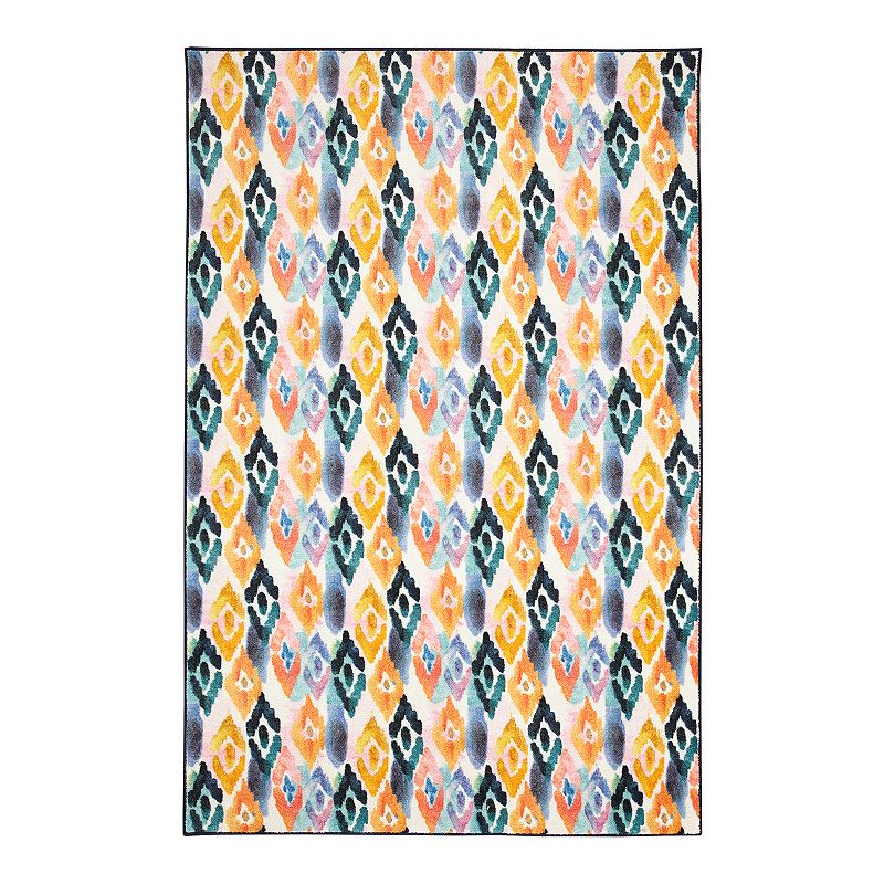 Mohawk Home Prismatic Watercolor Ikat Rug, Orange, 8X10 Ft