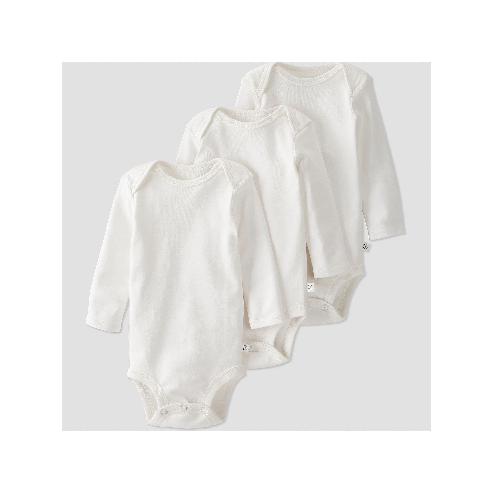 Baby Little Planet by Carters 3-Pack Organic Cotton Long-Sleeve Bodysuits,