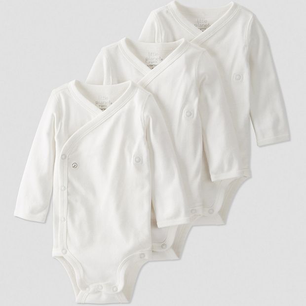 Baby Little Planet by Carter's 3-Pack Organic Cotton Rib Wrap Bodysuits