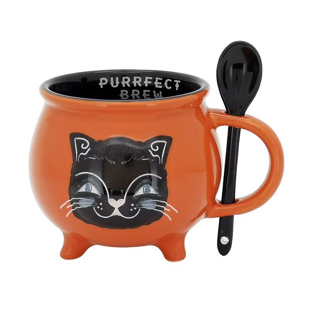 Purrfect Brew and Witches Brew Double Insulated Ceramic Travel Mugs